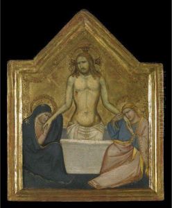 The Madonna And St. John The Evangelist Lamenting Over The Risenchrist by Niccolo di Pietro Gerini