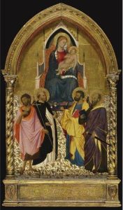 Virgin And Child With Saints John The Baptist, Dominic, Peter, Andpaul by Niccolo di Pietro Gerini