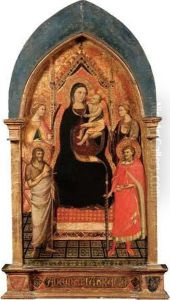 Madonna In Trono Col Bambino E Quattro Santi