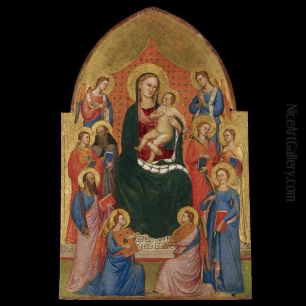 The Madonna And Child With Saints Paul, Stephen(?) And Anthony Abbot, Three Female Martyr Saints And Four Music-making Angels - view 1