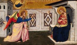 The Annunciation: A Panel From A Predella by Niccolo di Pietro Gerini