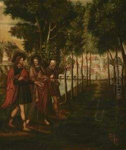 Christ With Saint James The Greater by Ridolfi Domenico Di Ghirlandaio