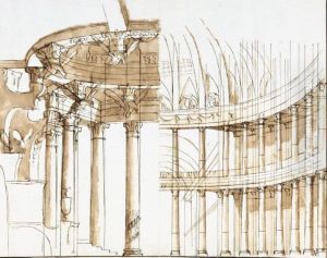 Scenografia Teatrale: L""interno Di Una Rotonda by Pietro Gonzaga