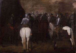 Adunata Della Cavalleria Prima Della Battaglia by Andrea Di Lione