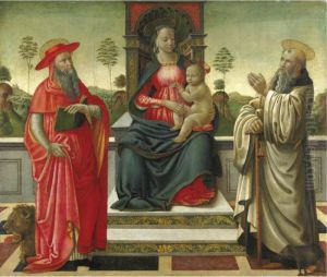 Mainardi, Madonna Col Bambino In Trono Tra San Gerolamo E Sant'antonio Abate