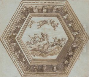 Jupiter Crowning Justice by Giovanni Giovanni da San (Mannozzi)