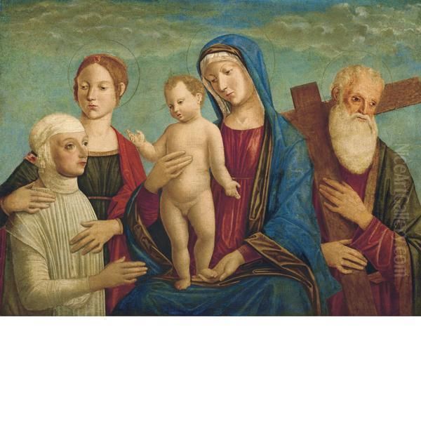 Madonna Col Bambino Tra Una Santa Con Donatrice E Santandrea - view 1