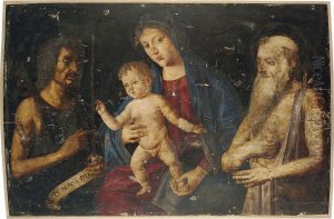 The Madonna And Child With Saint John The Baptist And Saintjerome by Giovanni di Niccolo Mansueti