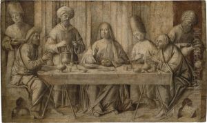 The Supper At Emmaus, En Grisaille by Giovanni di Niccolo Mansueti