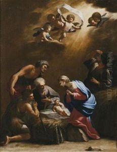 Adoration Of The Shepherds by Francesco Di Maria