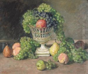 Natura Morta Con Frutta E Uva by Guido Di Montezemolo