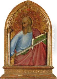 Saint Paul And Saint Andrew: Pinnacles From An Altarpiece by Francesco Di Neri Da Volterra