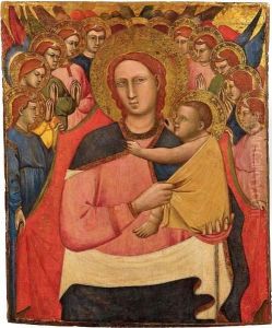 Madonna Col Bambino E Angeli by Jacopo Di Paolo
