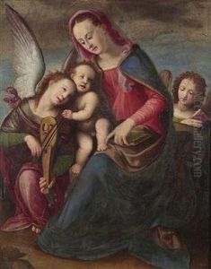The Virgin And Child With Angels