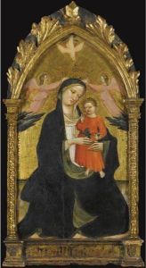 Madonna And Child Flanked By Two Angels