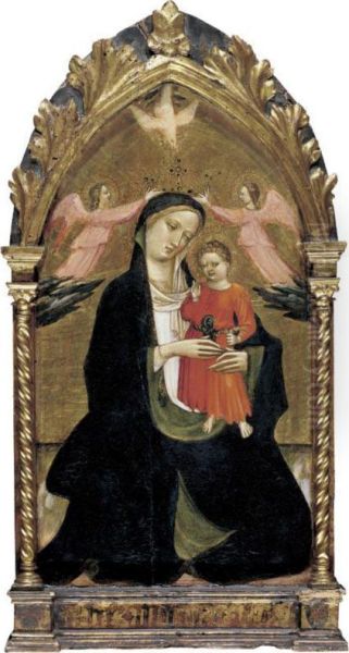 Madonna And Child Flanked By Two Angels - view 1
