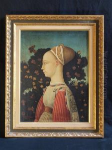 Portrait Of A Princess In The House Of Este by Antonio Di Puccio Pisano