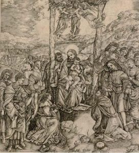 The Adoration Of The Magi by Cristofano Robetta