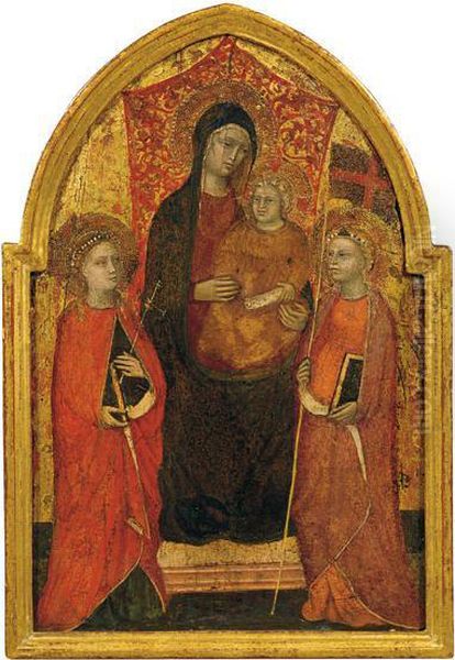 Madonna Col Bambino Fra Le Sante Orsola E Cecilia - view 1