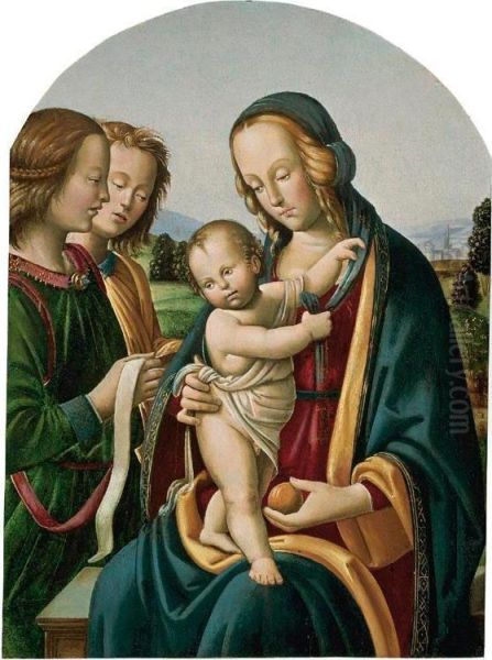 Madonna And Child With Two Angels - view 1
