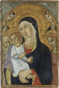 The Madonna And Child With Saints And Two Angels by Ansano Mancio Di Sano Di Pietro