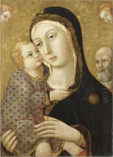 Madonna Col Bambino, San Giuseppe E Due Angeli - view 1