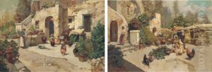 Feeding The Chickens; And Another Similar by Mario Di Scovolo