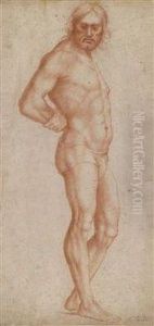 Study Of A Man Standing by Giovanni Antonio Sogliani