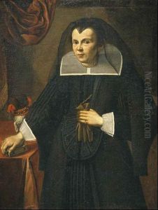 Ritratto Di Nobildonna Con Velo E Cagnolino by Tiberio di Tito