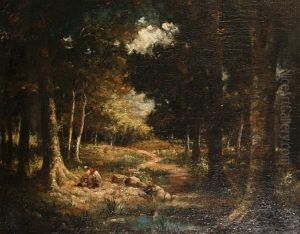 A Woodland Clearing by Eugene Diaz De La Pena