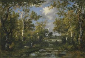 Clairiere Dans La Foret De Fontainbleau by Narcisse-Virgile D Az De La Pena