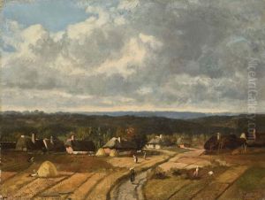 Chaumieres A Barbizon by Narcisse Virgilio Diaz De La Pena