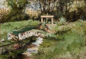 Paisaje Con Arroyo by Ignacio Diaz Olano