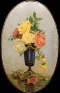 Jarron Con Rosas by Ignacio Diaz Olano