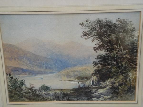 Figures Before And Lakeland Landscape - view 1