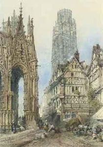 View Of Rouen, France by Thomas Richard Coleman Dibdin