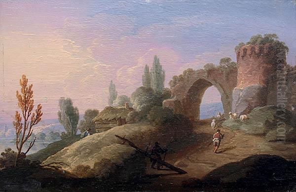 Romantic Landscape With A Ruin Ii - view 1