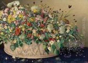 Stilleben Mit Feldblumen by Xaver Frantisek Diblik