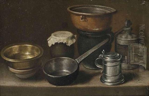 Two Still Lifes With Kitchen Utensils - view 1
