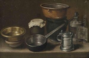 Two Still Lifes With Kitchen Utensils by Martin Dichtl
