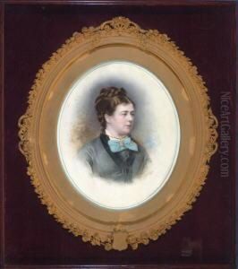 Brustbild Einer Dunkelhaarigen Dame Im Halbprofil Nach Rechts by Lowes Cato Dickinson