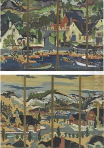 A Pair Of Studies For Screens by Preston Dickinson