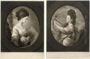 Miss Stephenson And The Right Honourable Lady Charlotte Bertie by William Dickinson