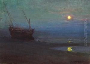 Tide-swept Boat by Charles John Dickman
