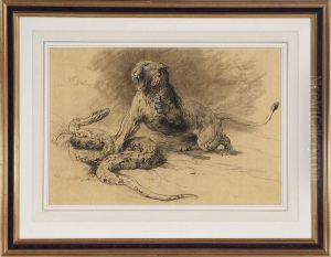 Lion And Snake by Herbert Thomas Dicksee
