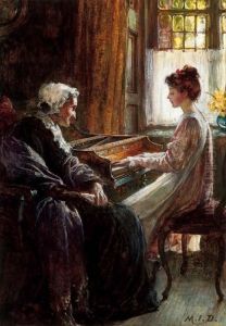 Auld Lang Syne by Margaret Isabel Dicksee