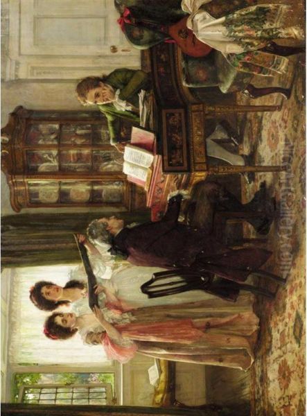 Sheridan At The Linleys; In Bath, Sheridan Became Acquainted With The Family Of Thomas Linley, The Composer, Whose Daughters Were Already Known To The Public As Singers. The Admiration Which Sheridan From The First Conceived For Eliza, The Elder, Speedily - view 1