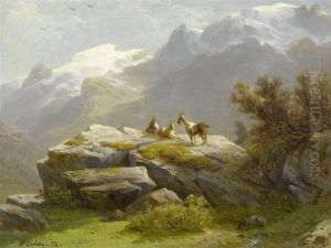 View Of Titlis From Engstligenalp by Francois Diday