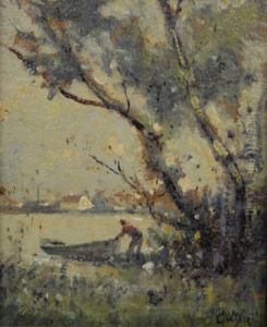 Man With Boat by Arthur Vidal Diehl