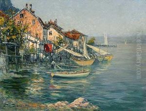 Achter Mit Steuermann Vor Der Alten Brucke Achter Mit Steuermann Vor Der Alten Brucke